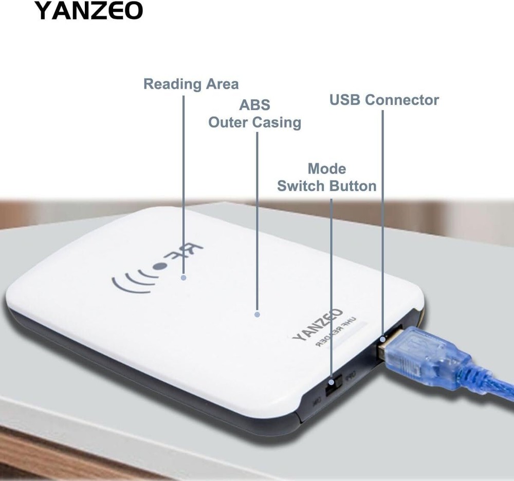 860-960Mhz Desktop UHF RFID Reader Writer with Read/Write Mode Keyboard Emulator