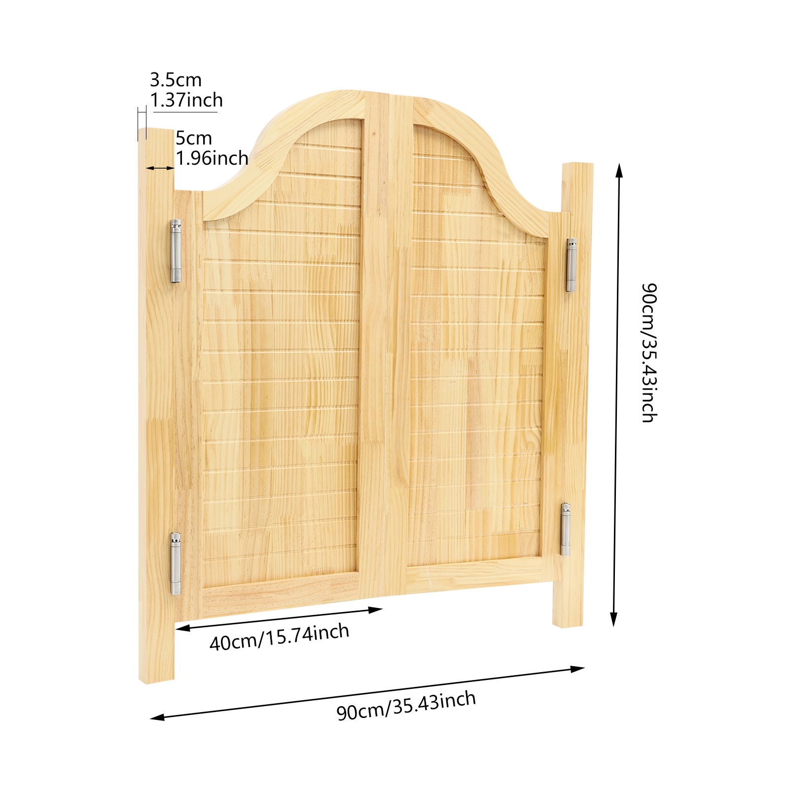 Swing Solid Wood Door Partition Door Shop Entrance Partition Double Door Design