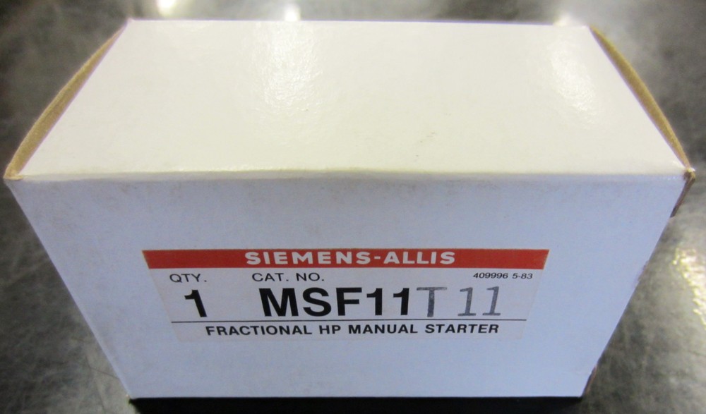 SIEMENS-ALLIS MANUAL STARTER MSF11 NEW