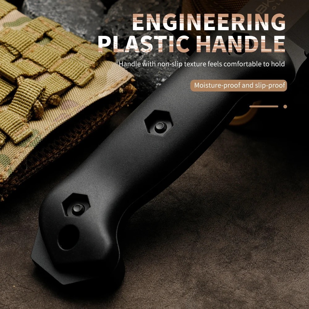 Ultimate Survival Chopper Knife Chisel Blade Edge Grind Batoning Baton Bugout