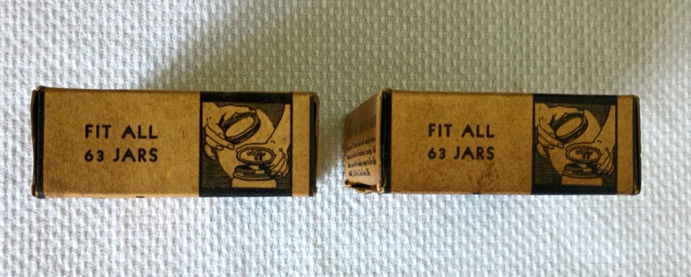1950's - 60's KERR LIDS BOXES ~ For Display Only, 2 Partial Boxes 15 Lids