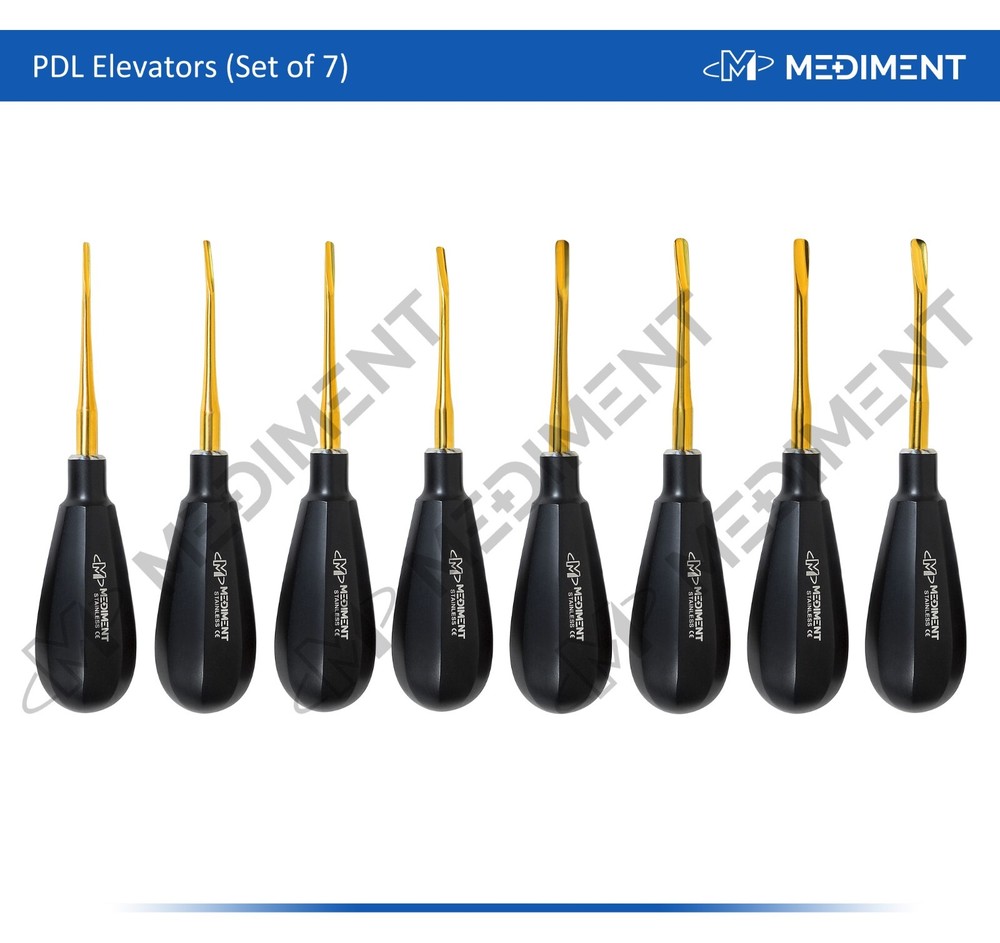 Set of 8 Luxating Elevators PDL Precise Tips Dental Surgical CE