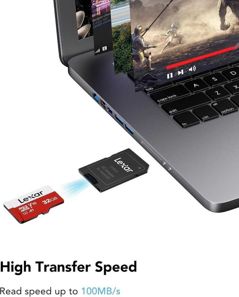 32GB Micro SDHC Flash Cards with Adapter, Fast Read Speed for Multimedia Devices