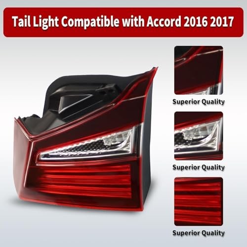 HO2803109 Inner Halogen Tail Light Passenger Side Compatible with 2016 2017