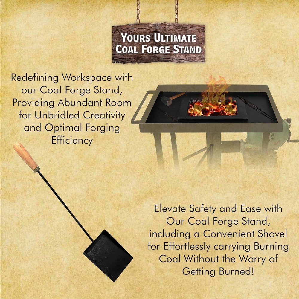 Coal Forge Stand & fire Pot Blacksmith Forge kit- Forge Starter kit Tool kit