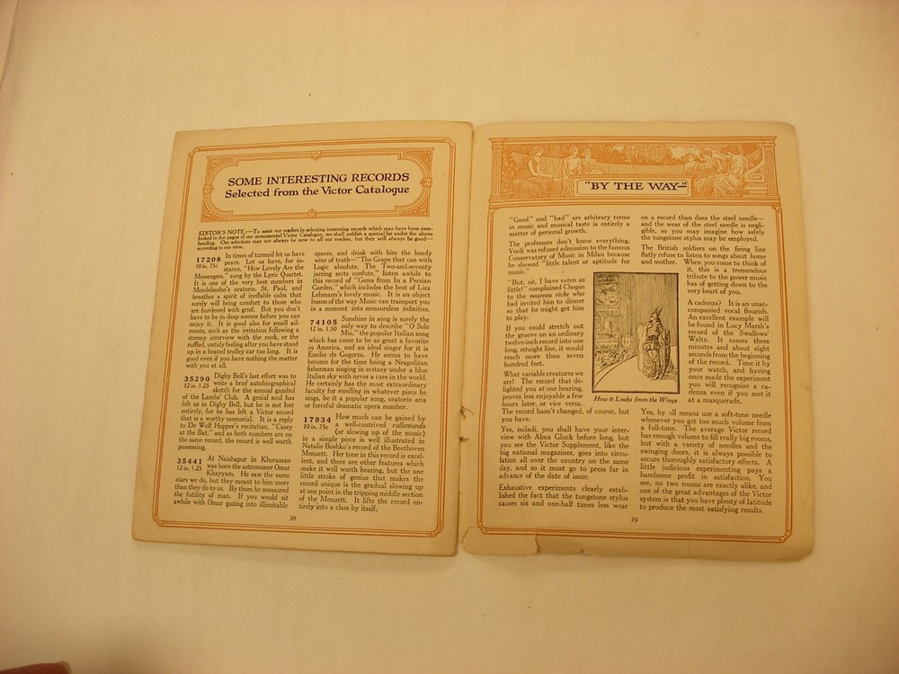 Original Victor Phonograph Record Catalog - Dated September, 1917