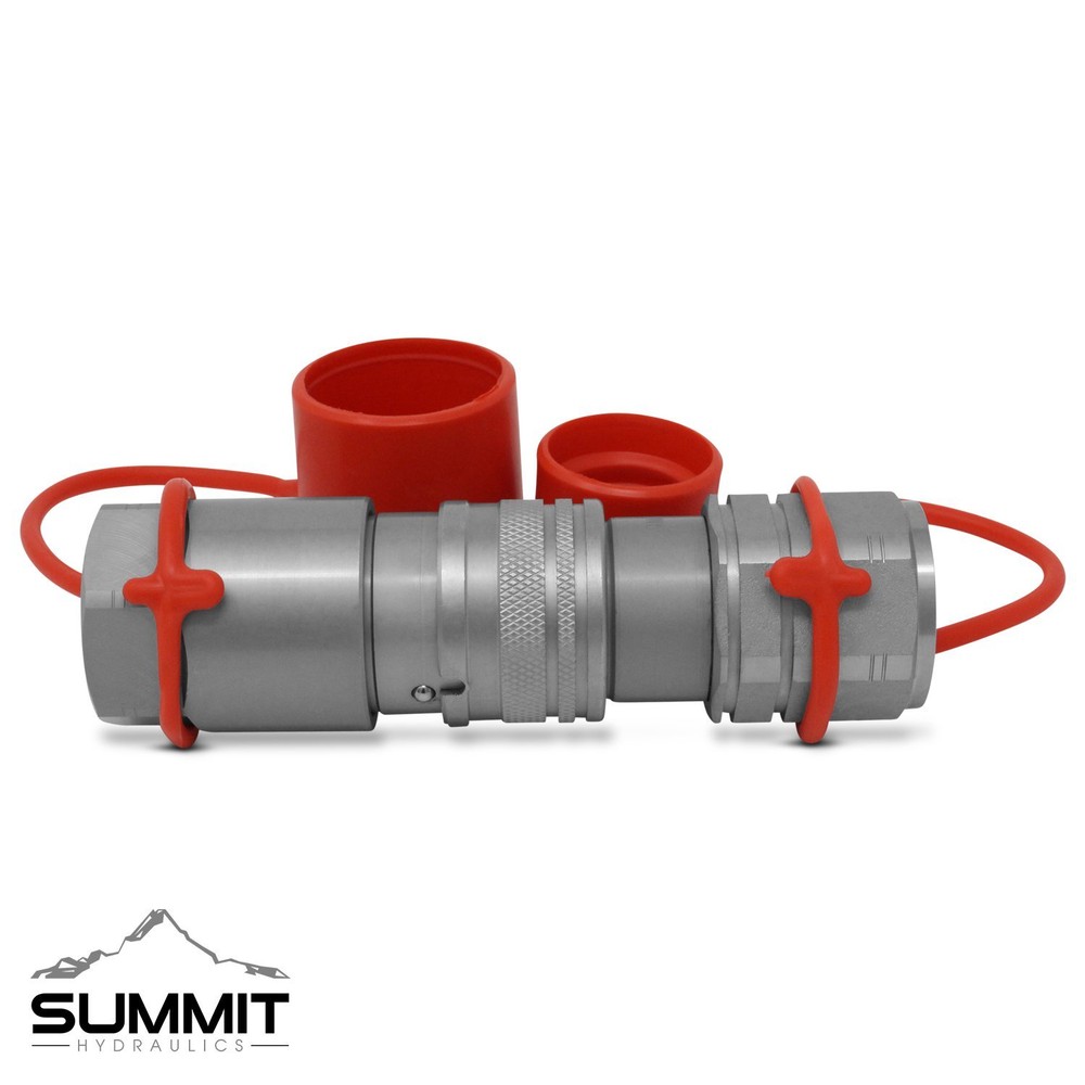5/8" SAE -10 Skid Steer Flat Face Hydraulic Quick Connect Coupler Coupling 2 Set