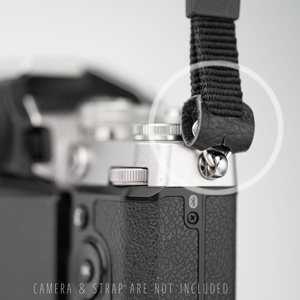 Camera Strap Stainless Split Triangle Rings With Cowhide Leather Protection Pads