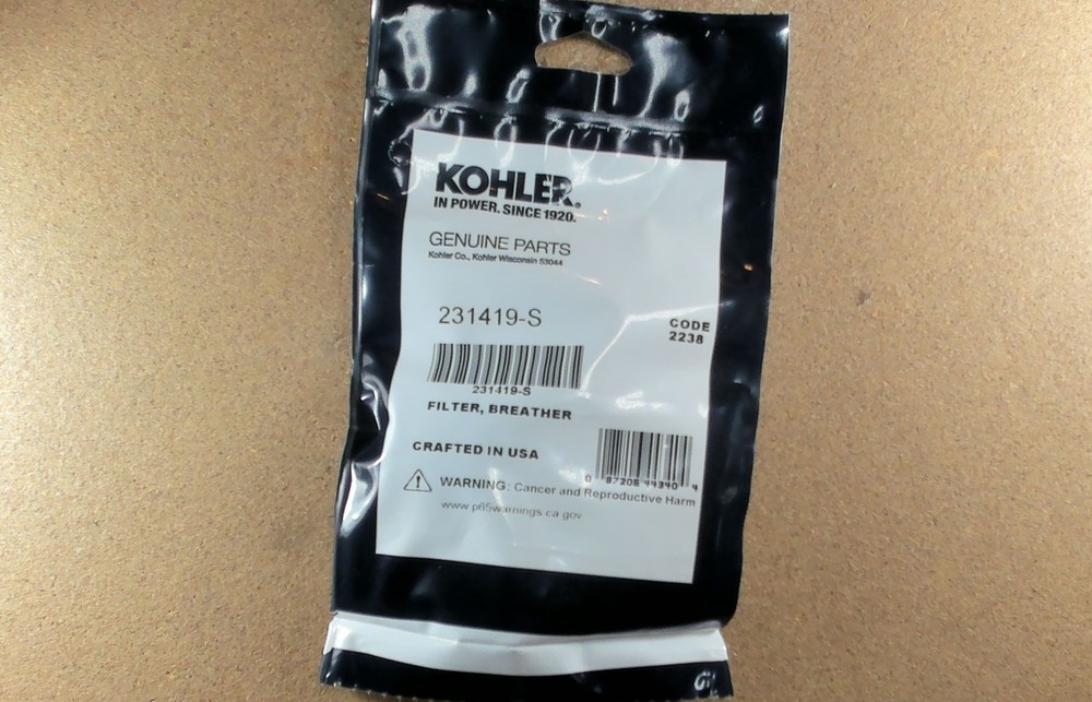 231419-S Kohler Breather Filter