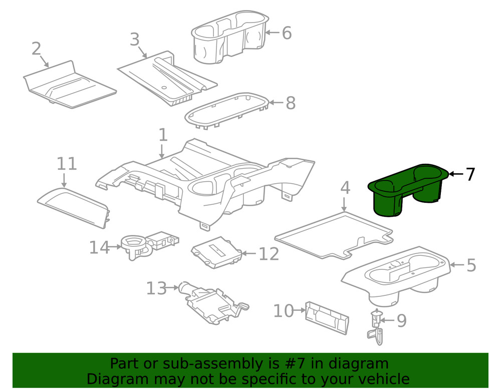 Genuine GM Console Mat 84505594