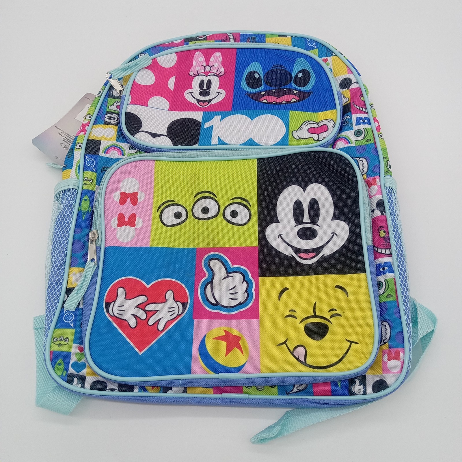 Disney 100 Years For All School Travel Backpack Padded Adjustable Straps Pockets