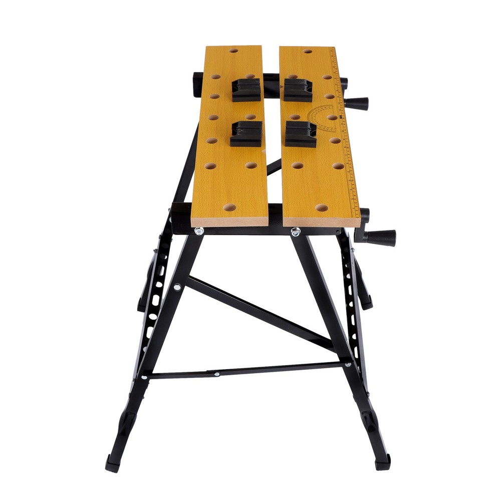 LABLT 220lbs Adjustable Workbench Foldable with Measuring Ruler & Protractor