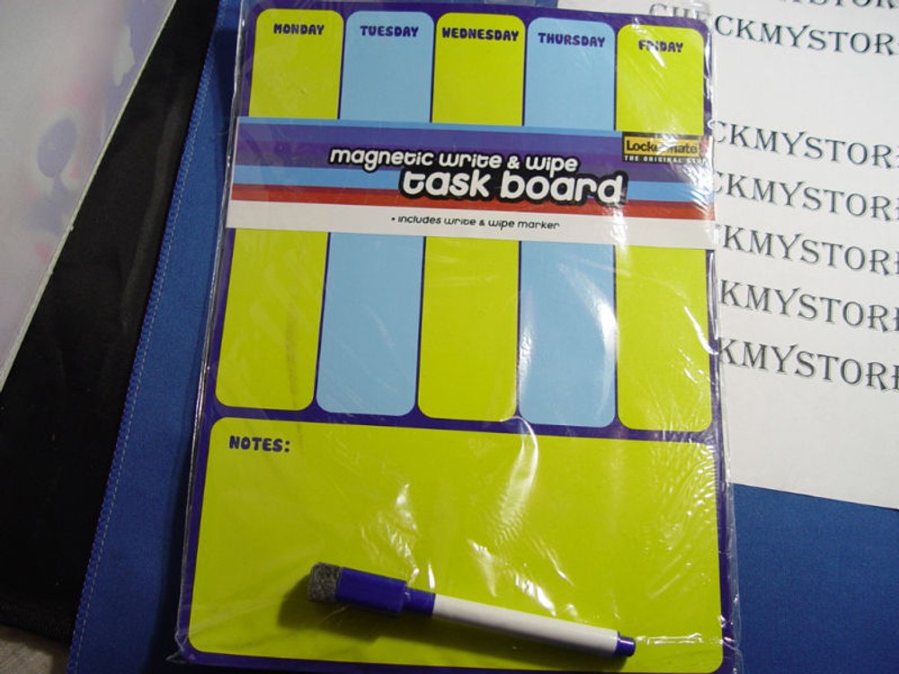 LOCKER MATE 8"x 11" Magnetic write&wipe TASK Board