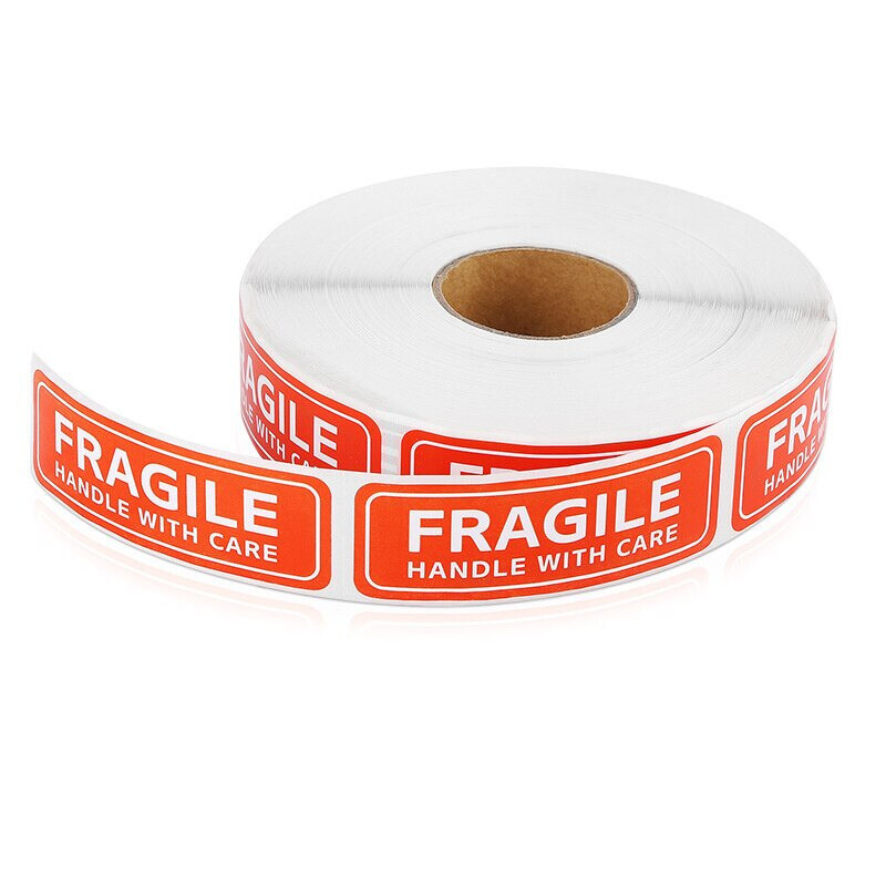 Fragile Handle With Care Sticker Warning Label Package Mailing Logo 100pc Roll