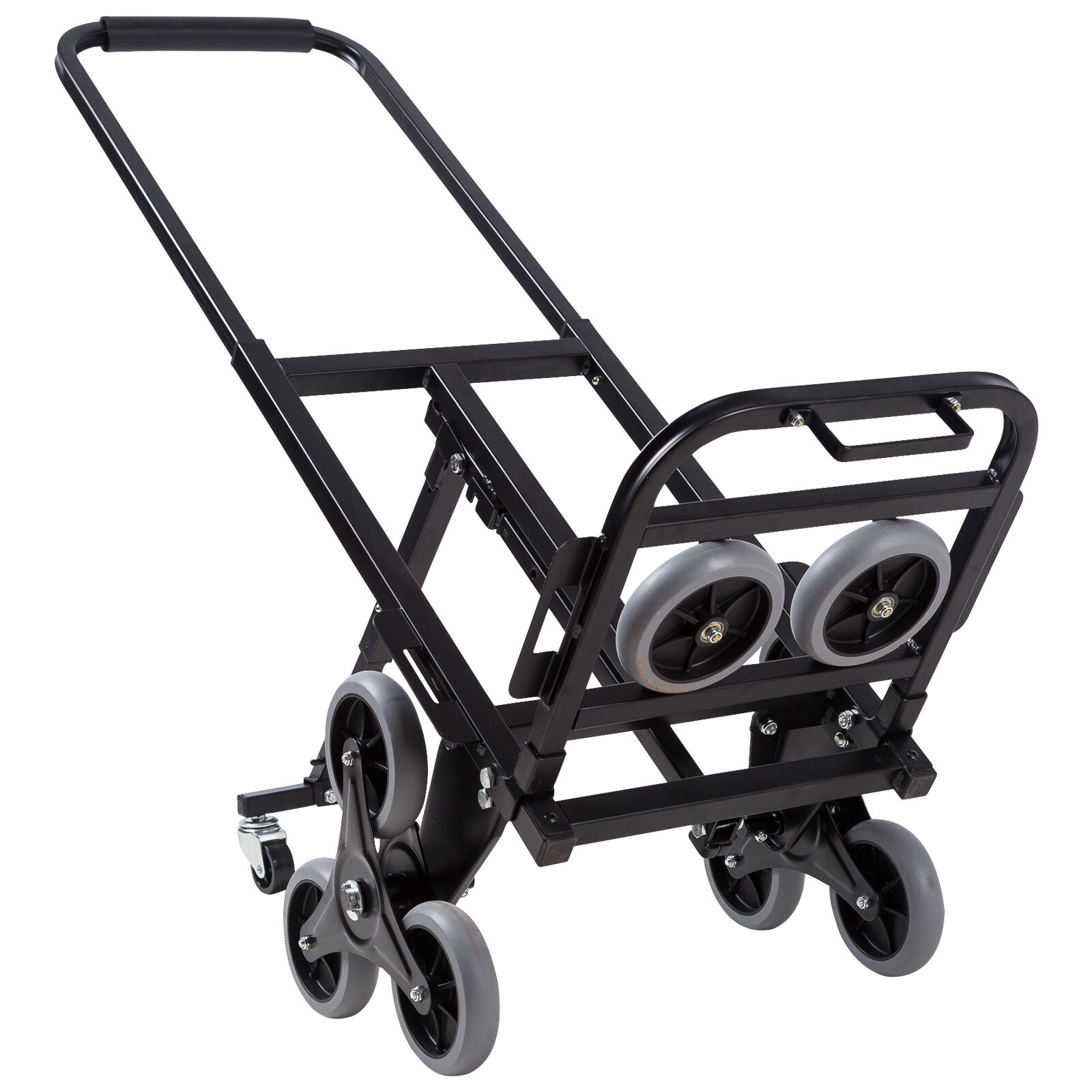 375 Lbs Stair Climbing Cart Heavy Duty Folding Hand Truck Dolly w/ Wheels