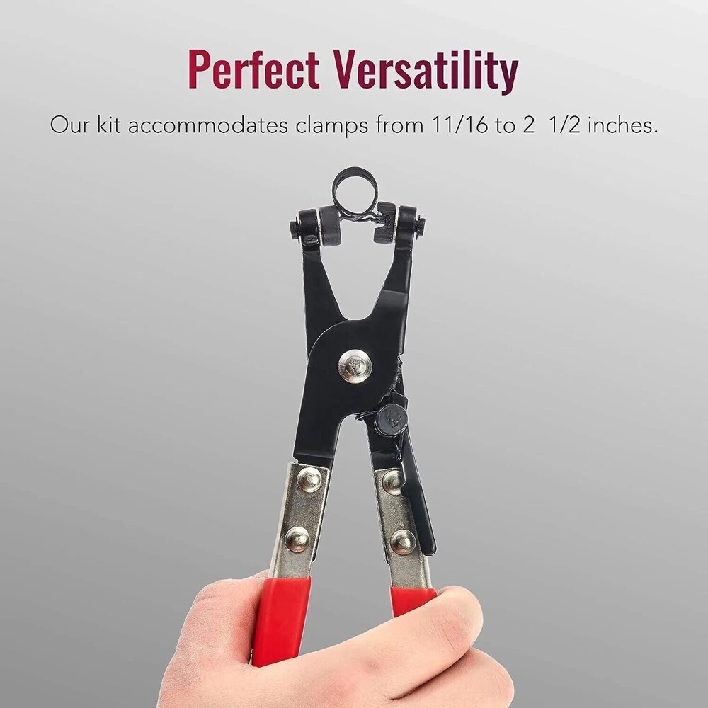 10Pc Hose Clamp Clip Remover Pliers Wire Long Reach Kit Fuel Oil Water Hose Tool