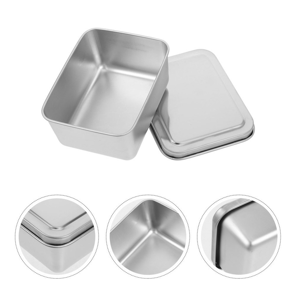 2 Pcs Cake Baking Pan Reusable Food Storage Container Bread Trays for Kitchen