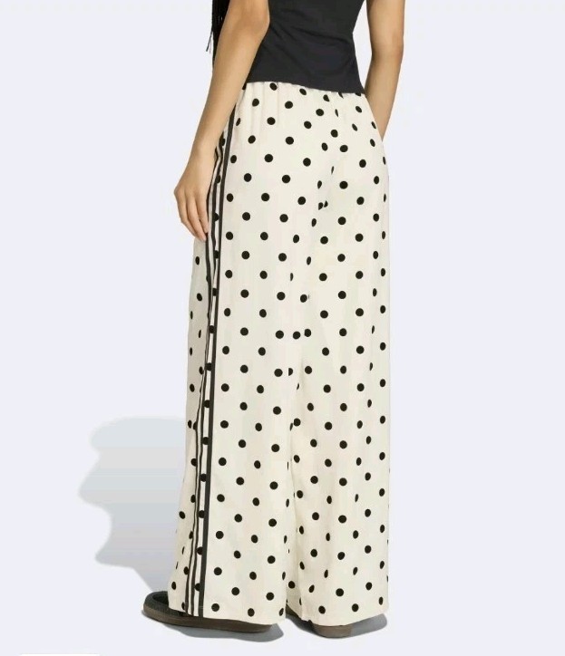 Adidas SATIN POLKA DOTS WIDE LEG PANTS XL New Nwt