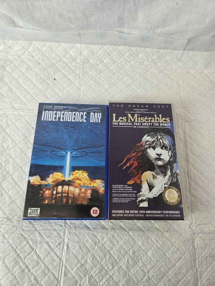 Les Miserables and independence day (VHS)