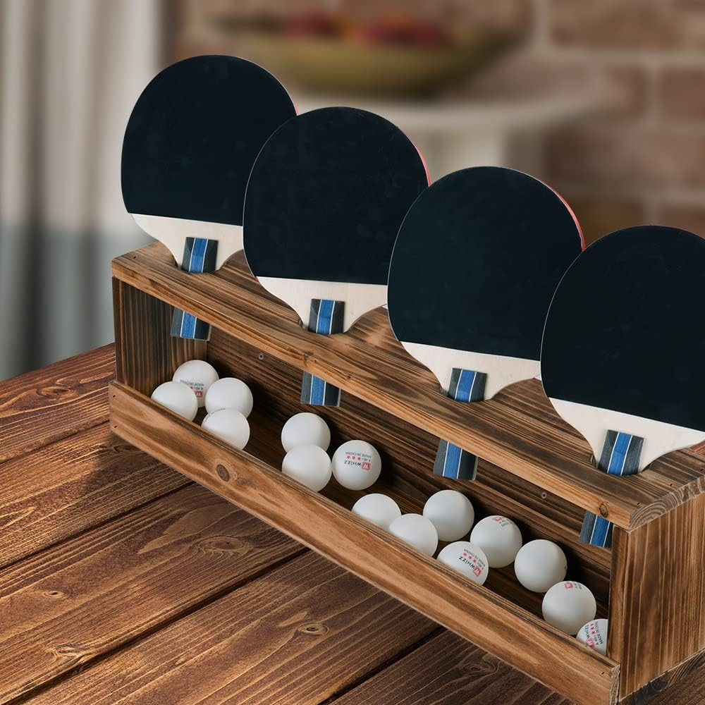 Ping Pong Paddle Storage Rack - Table Tennis Racket Display Wall Mounted Holder