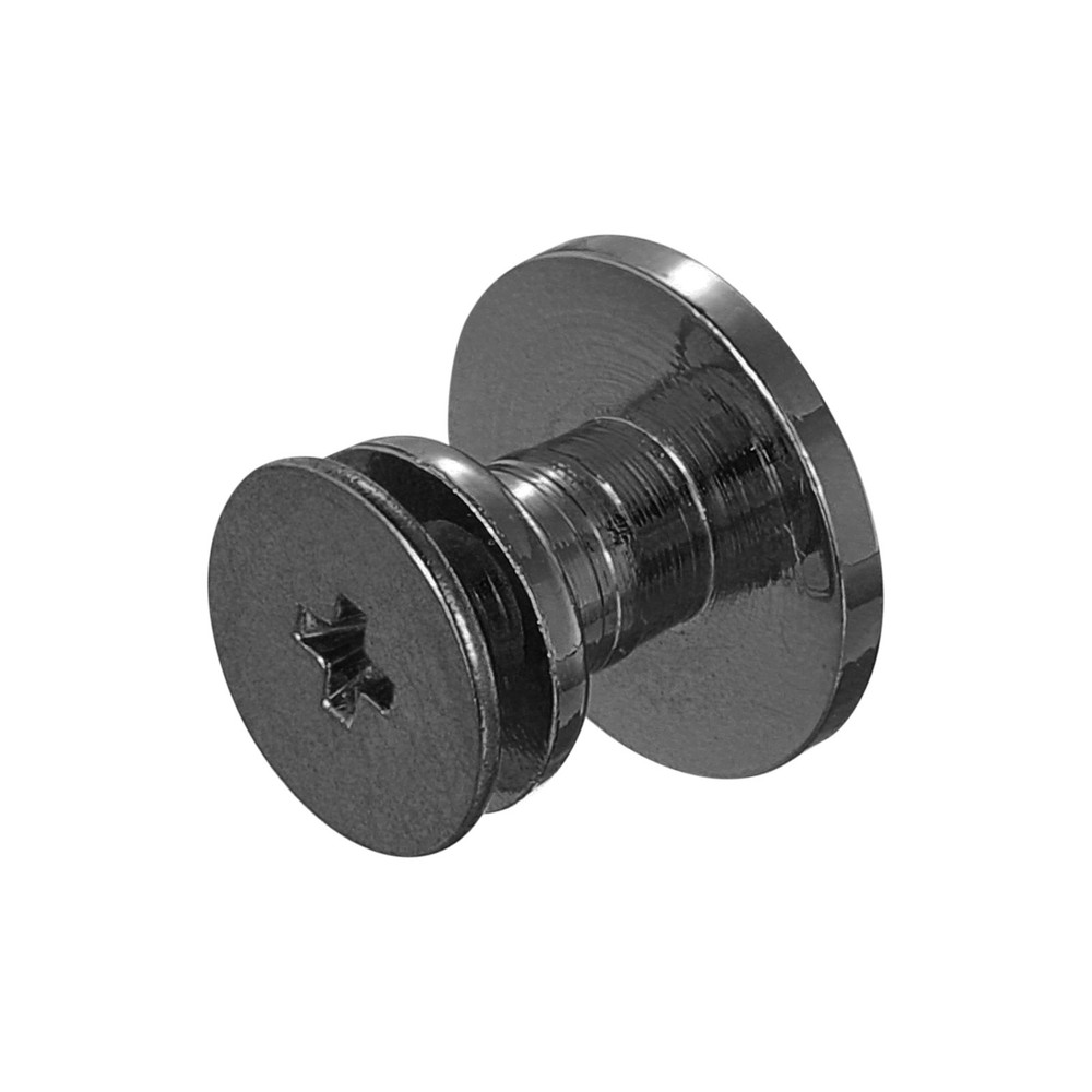 Flat Studs Rivet 20 Sets 10.5x6.5mm Screw Back Rivets, Gun-black