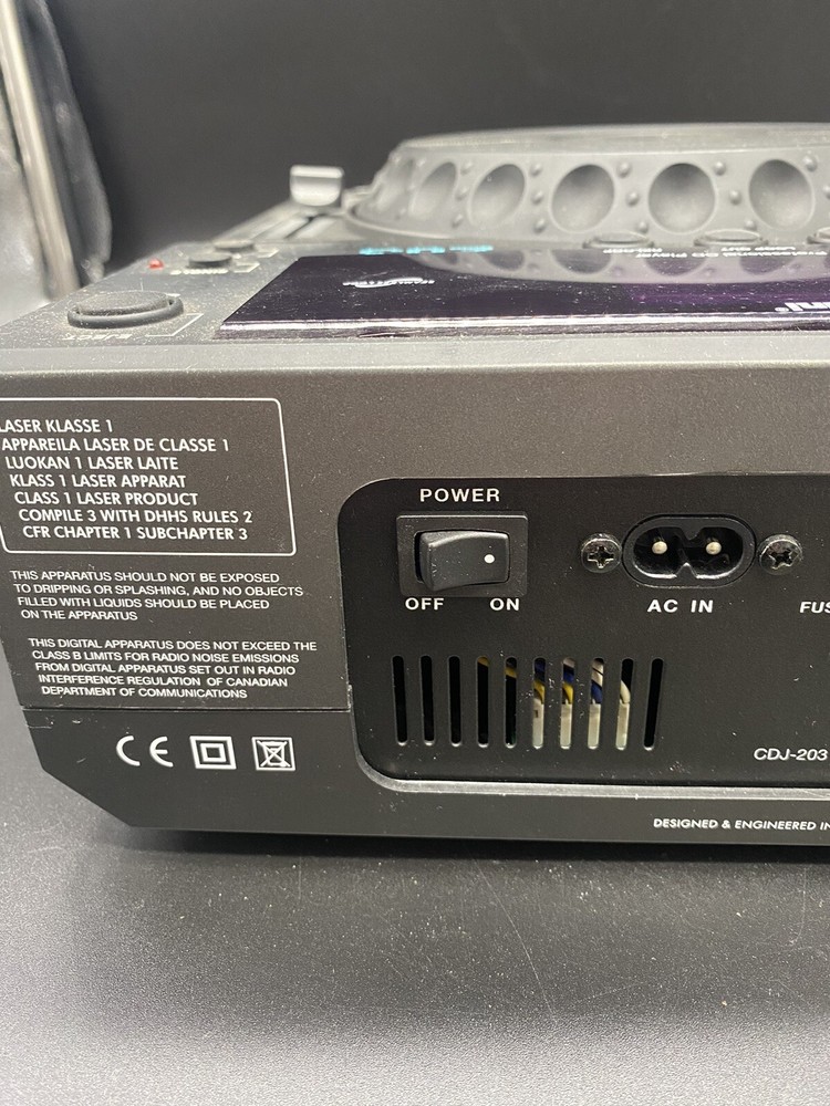 Gemini CDJ-203 Professional CD Player -UNTESTED- No Power Cord