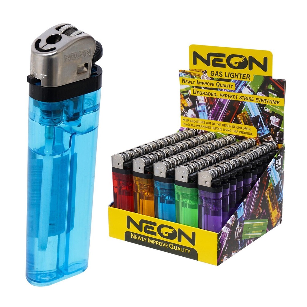10 Neon Disposable Butane Cigarette Lighters Premium Quality 10 piece