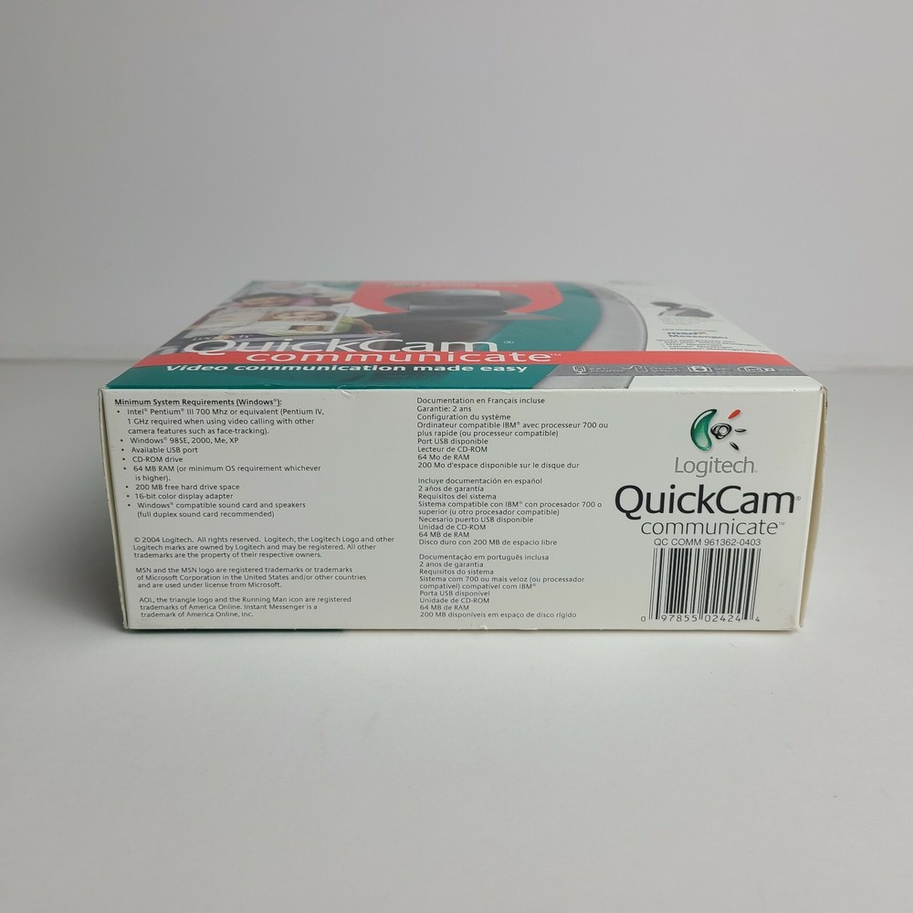 Logitech Quick Cam Communicate USB 2.0 #961465-0403 Web Cam Built In Microphone