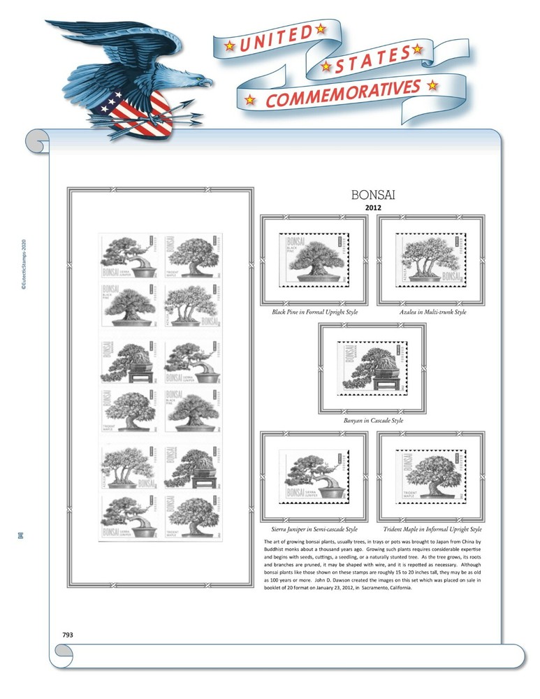 2012 U.S. Commemorative Singles COMPLETE Supplement (White Ace Alternative)