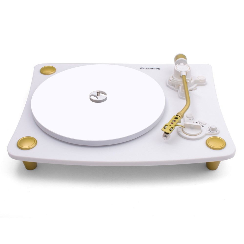 TechPlay Ghost WHT,  2 Speed Belt Driven Turntable with Bluetooth Broadcast