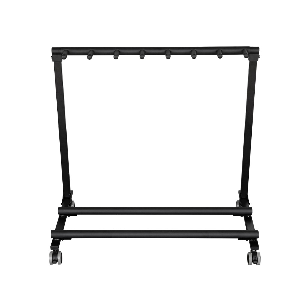 7 Guitar Stand Rack With Wheels Folding Design Multi Guitar Rack Rolling Stand