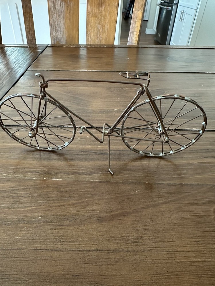 Art Deco Copper Wire Bicycles 3 Total