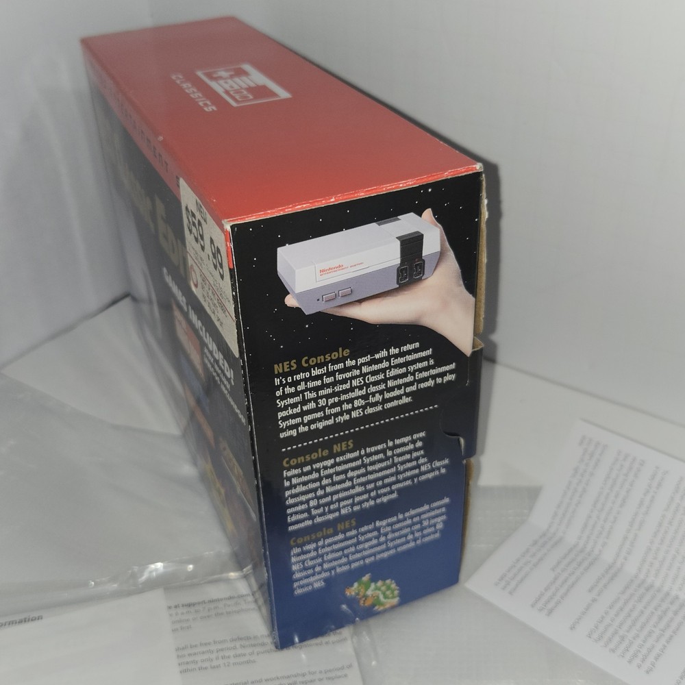 Nintendo NES Classic Box Only (No System) with Poster, Cardboard, Inserts Etc