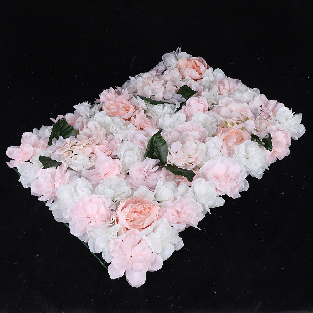6pcs 60 x 40cm Artificial Rose Hydrangea Flower Wall Panel Wedding Venue Decor