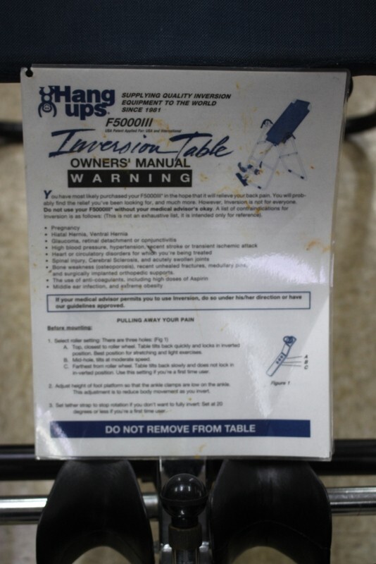 Teeter Hang UPS Inversion Table F5000III