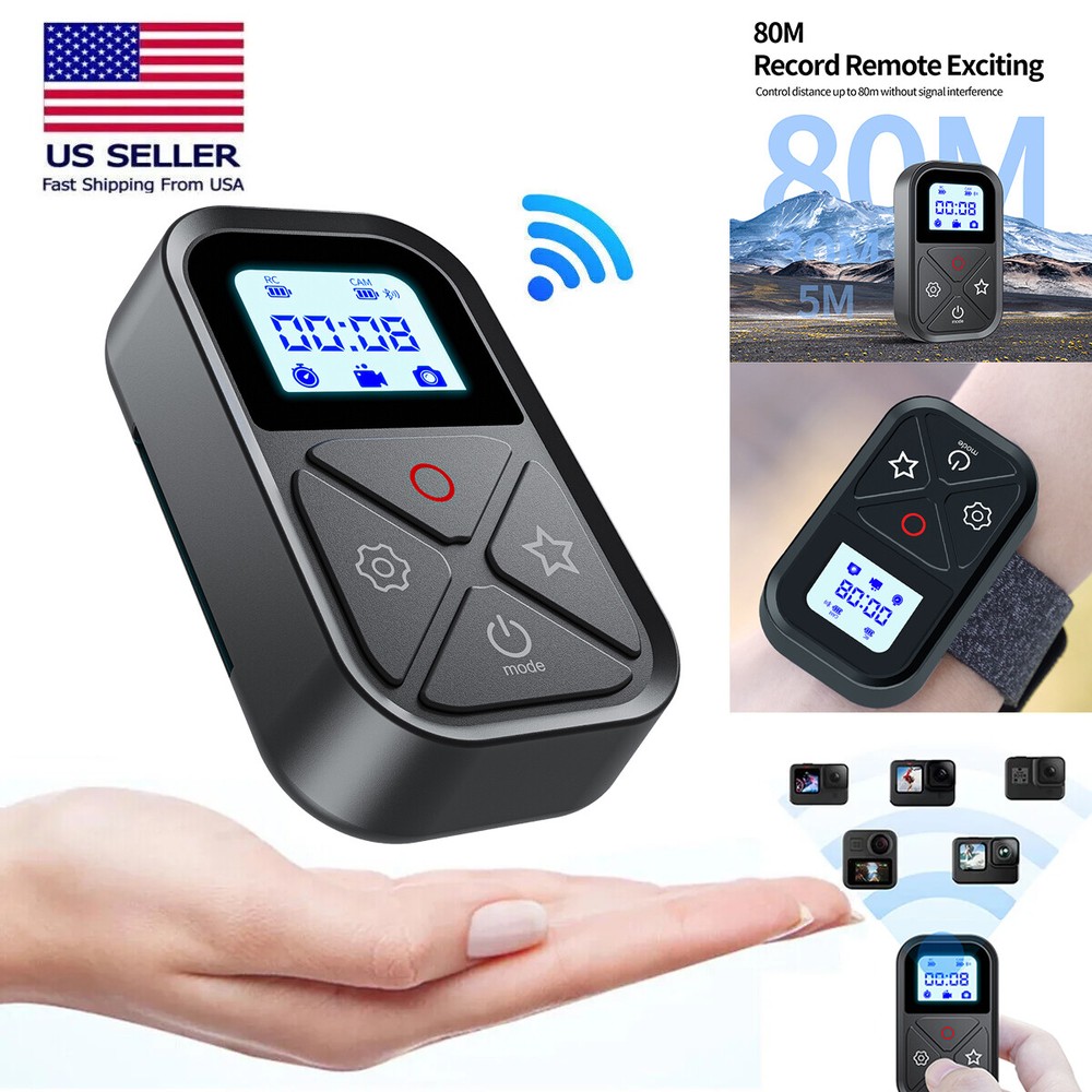 Wireless Smart Remote Control for GoPro 12/11/10/9/8/MAX WiFi Camera Controller