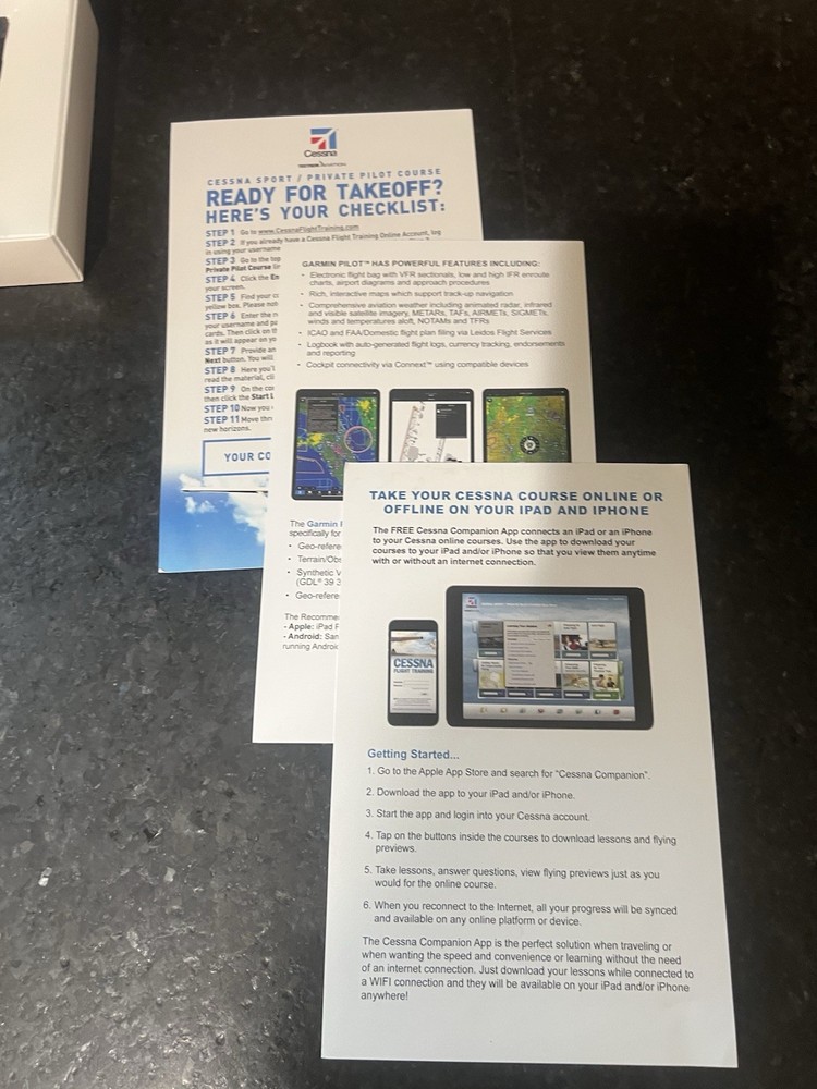 Cessna Sport/Private Pilot Kit with Logbook, Plotter, E6B & Course Access