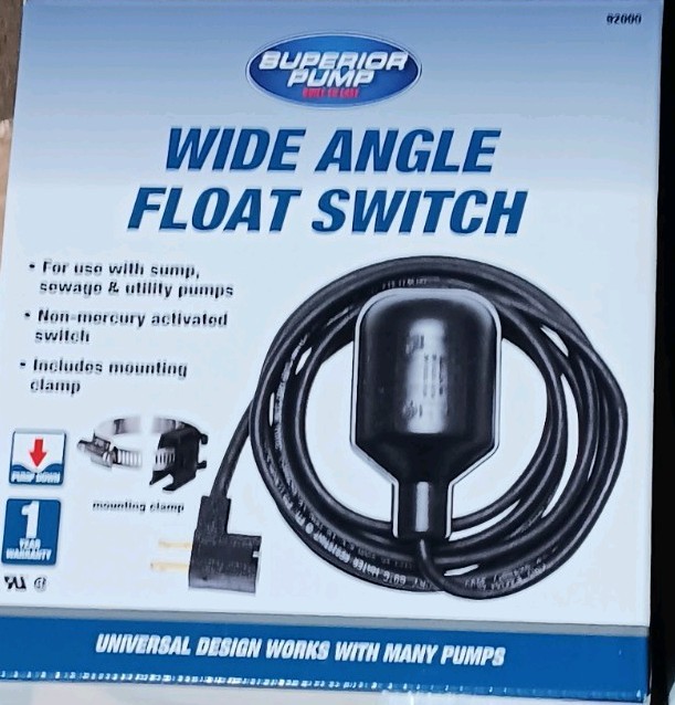 Superior Pump Tethered Float Switch 92000 Universal 10ft