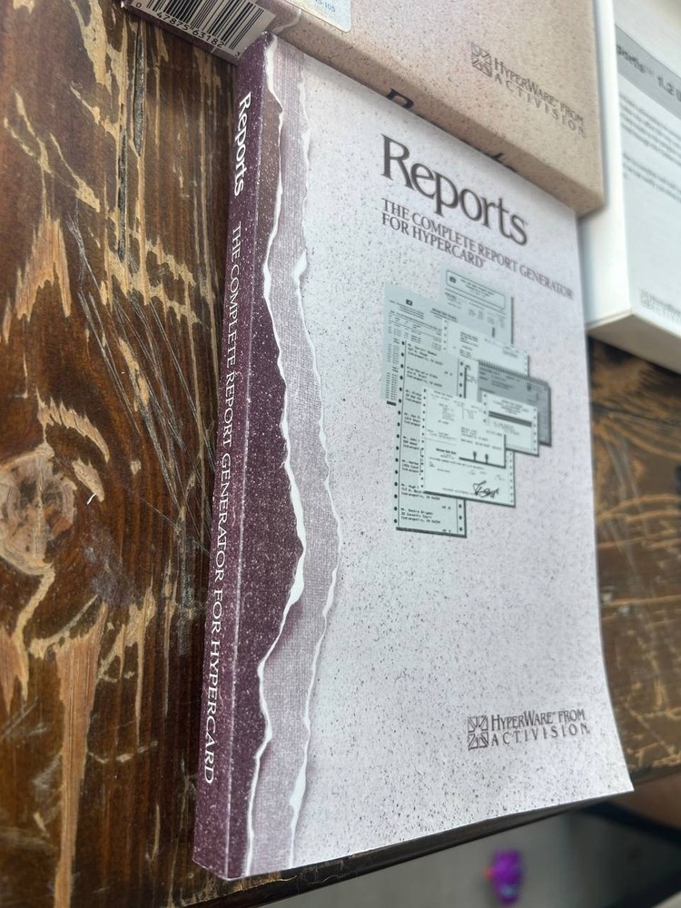 Reports 1.2 HyperCard Report Generator Macintosh Software Boxed