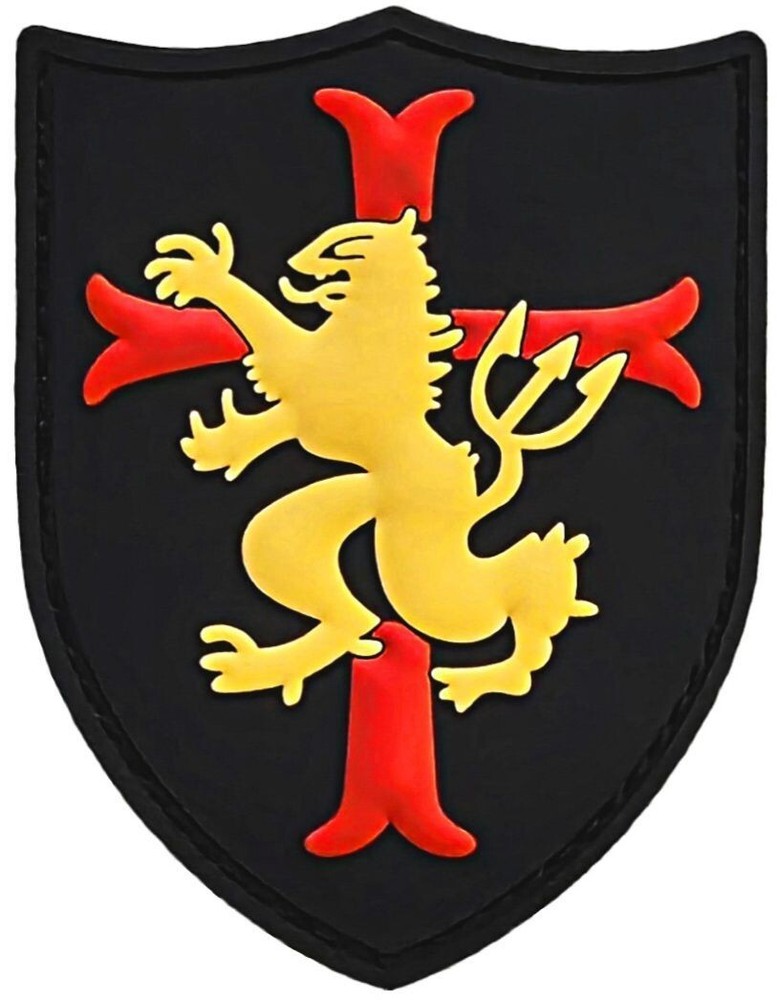 US Navy Seals DEVGRU Crusader Cross Lion PVC Patch -2PC HOOK BACKING 3"x2.5"