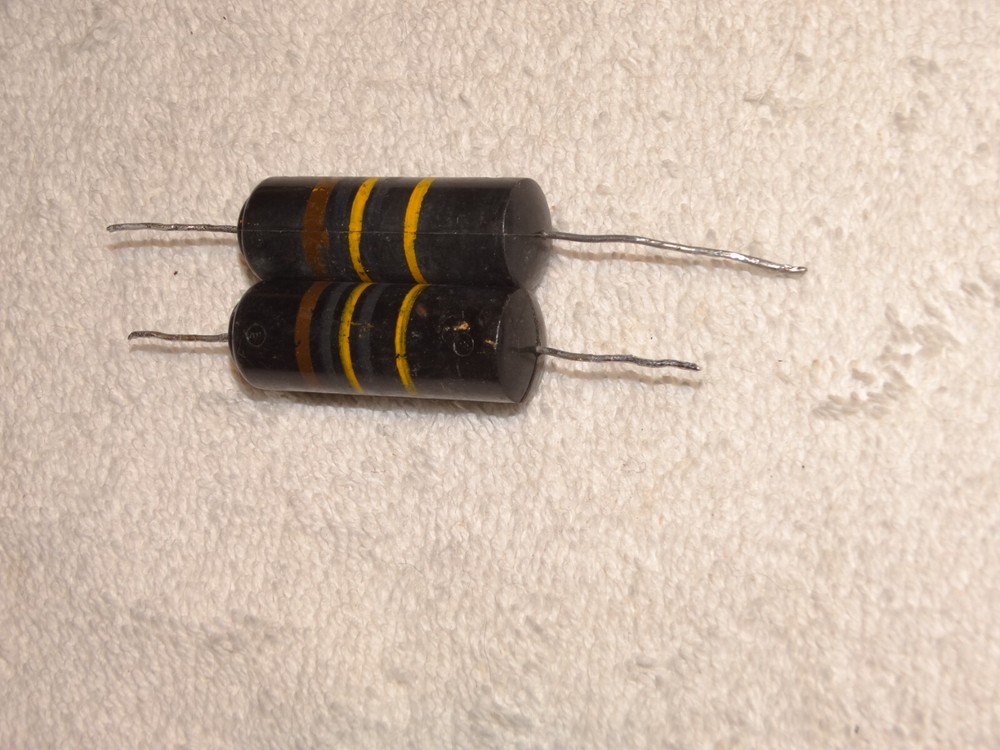 2 - Sprague Bumble Bee Capacitor Pulls .1 400v *Vintage* #3
