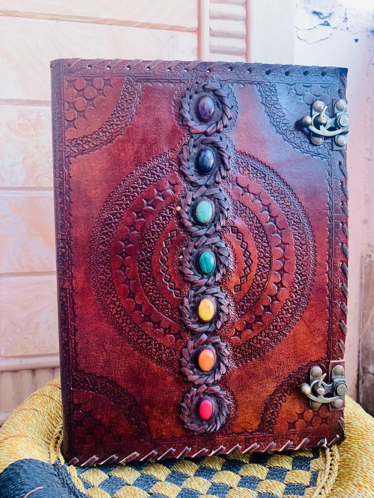 Refined Leather Ring Binder Binder Cover Notebook Office Folder Seven Stone