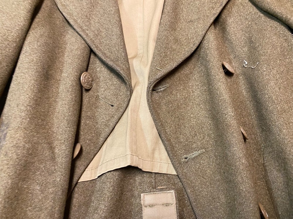 ORIGINAL WWII US ARMY WINTER M1938 "CUT DOWN" OVERCOAT COAT- MEDIUM/LARGE 42R