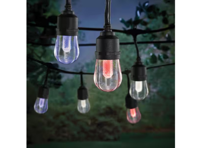 Hampton Bay Smart 24 Ft Color Changing Plug-In String Lights Powered By HubSpace