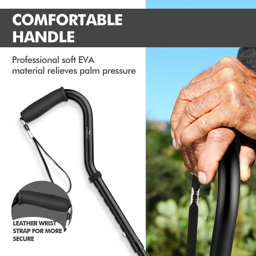 F1 Lightweight Folding Walking Stick - Adjustable Cane for Enhanced Mobility