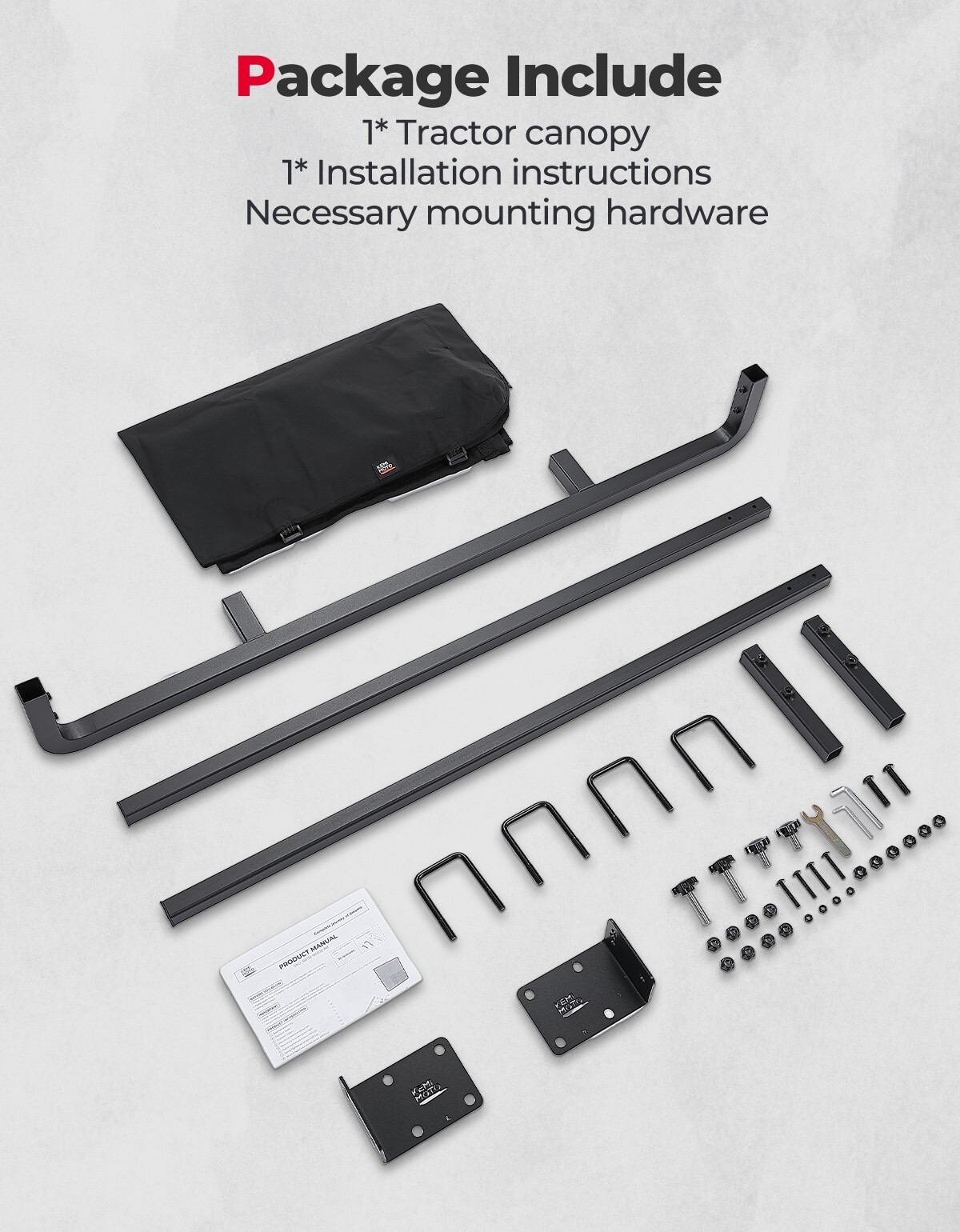 KEMIMOTO Tractor Canopy Top for John Deere Kubota ROPS Mowers