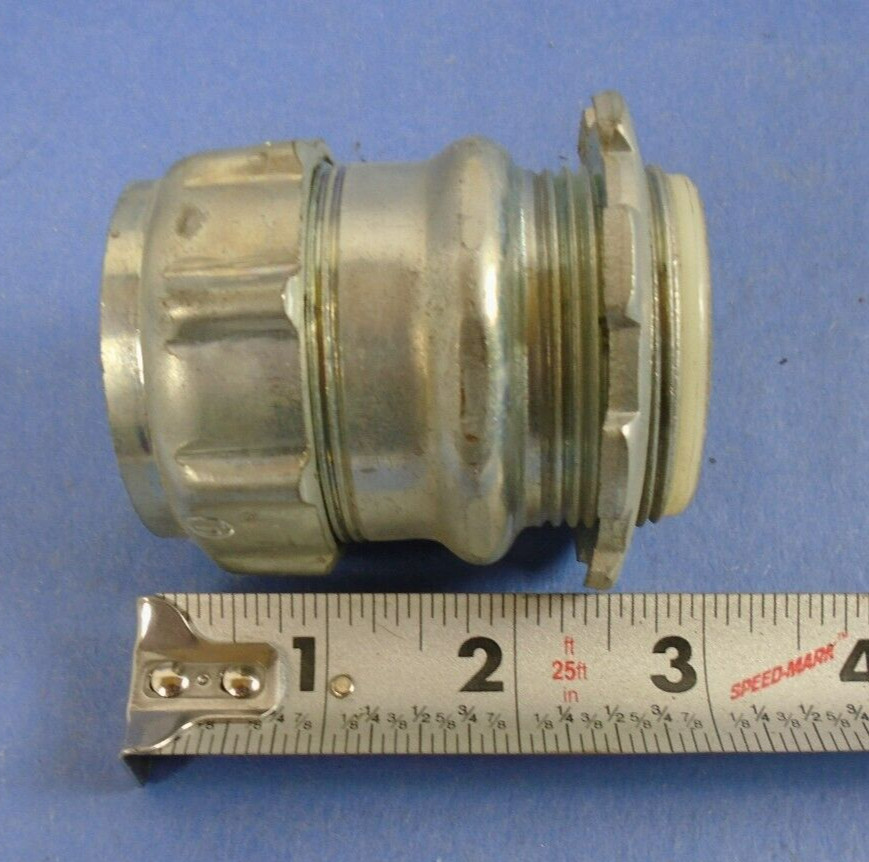 1-3/4" Compression Style Conduit Connector To Junction box Nylon Insert 1 Pcs