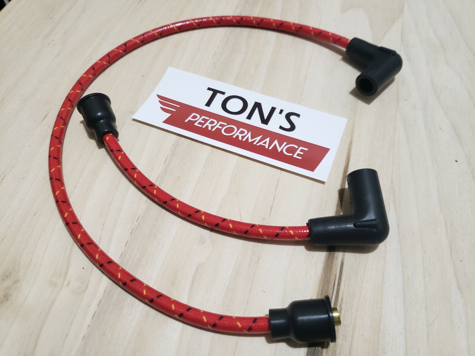 Harley Davidson Big Twin 91-98 FXD Dyna Softail Spark Plug Wires Red BkYl Copper