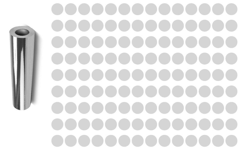 Dots Round Vinyl Color Coded Inventory Label Chrome Silver 1/4 Inch Stickers