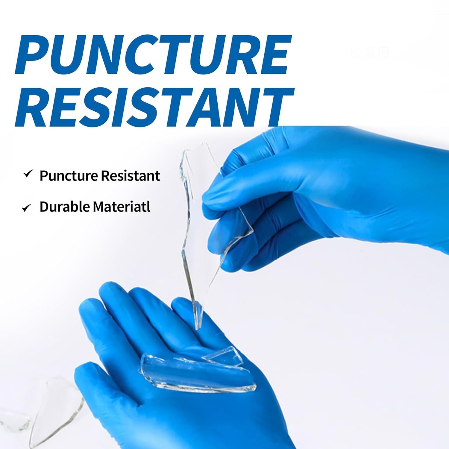 Disposable Vinyl Gloves, Food Safe, Latex-Free Powder-Free Blue Plastic Gloves